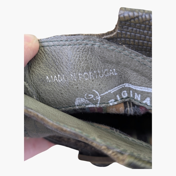 Felmini Green Leather Bohemian Festival Booties | Made In Portugal | Size 9 - Picture 10 of 10